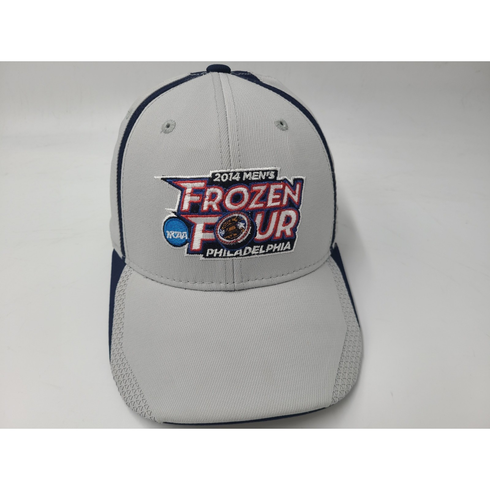2014 Ncaa Mens Frozen Four Adidas Climalite Flex Fitted SM Hat Cap Ncaa Gray